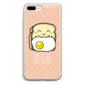 Sleep All Day: iPhone 7 Plus Transparant Hoesje