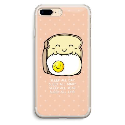 Sleep All Day: iPhone 7 Plus Transparant Hoesje
