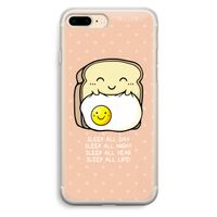 Sleep All Day: iPhone 7 Plus Transparant Hoesje