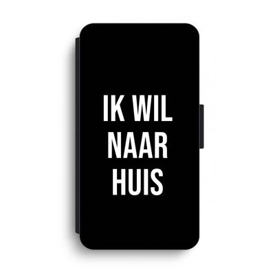 Ik wil naar huis - Zwart: iPhone XS Max Flip Hoesje