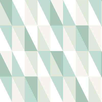 Dutch Wallcoverings Joy - Driehoeken - Turquoise/Grijs