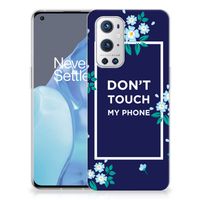 OnePlus 9 Pro Silicone-hoesje Flowers Blue DTMP - thumbnail