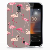 Nokia 1 TPU Hoesje Flamingo