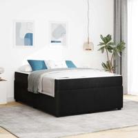 Bedframe met matras met matras Zwart 140 x 200 cm Fluweel