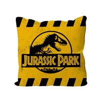 Jurassic Park Cushion Caution Yellow Logo 40 x 40 cm - thumbnail