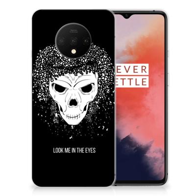 Silicone Back Case OnePlus 7T Skull Hair Silicone Back Case OnePlus 7T Skull Hair