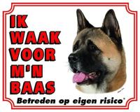 Akita Waakbord - Ik waak voor mijn baas Bruin
