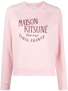 Maison Kitsuné sweat en coton à logo imprimé - Rose