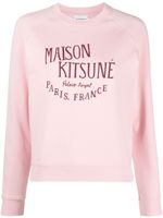 Maison Kitsuné sweat en coton à logo imprimé - Rose