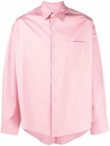 AMI Paris chemise à patch logo - Rose