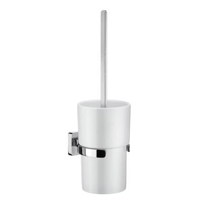 Smedbo Ice Toiletborstelhouder - open - wandmodel - chroom/porselein OK333P