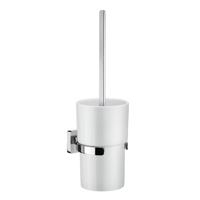 Smedbo Ice Toiletborstelhouder - open - wandmodel - chroom/porselein OK333P