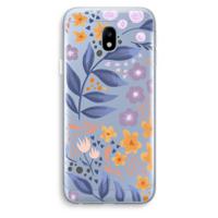 Flowers with blue leaves: Samsung Galaxy J3 (2017) Transparant Hoesje