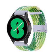 Braided nylon bandje - Groen / lichtgroen - Samsung Galaxy watch 7 / Galaxy Watch FE - 40mm & 44mm