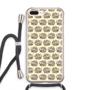 Slapende poes: iPhone 7 PLUS Transparant Hoesje met koord