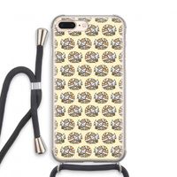 Slapende poes: iPhone 7 PLUS Transparant Hoesje met koord