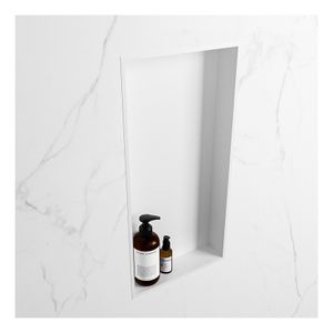 Wandnis Solid Surface Easy | In- en opbouw | 30x60x8 cm | 1 vak | Talc/Talc