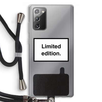 Limited edition: Samsung Galaxy Note 20 / Note 20 5G Transparant Hoesje met koord