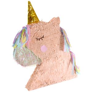 Pinata Eenhoorn - roze - papier - 45 x 50 cm - feestartikelen verjaardag