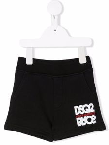 DSQUARED2 KIDS short de sport à logo imprimé - Noir