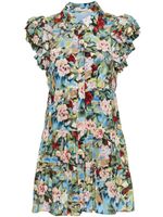 alice + olivia robe courte à fleurs - Bleu