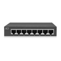 ACT AC4418 Stille 8-Poorts Gigabit Ethernet Switch | Zwart - thumbnail