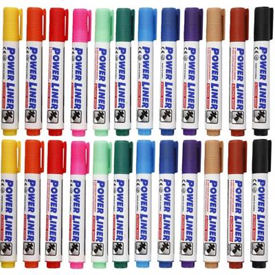 Whiteboard markers/stiften Power Liners - 24x kleuren - punt van 4 mm