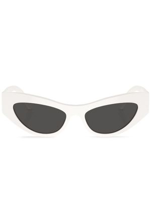Dolce & Gabbana Eyewear lunettes de soleil à monture ovale - Blanc