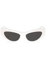 Dolce & Gabbana Eyewear lunettes de soleil à monture ovale - Blanc