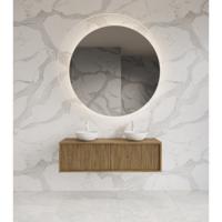 Onderkast Gliss Design Heronimus 120x45x35 cm 2 Laden Met Topplaat Castle Brown