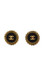 CHANEL Pre-Owned boucles d'oreilles à logo CC (années 2010) - Noir