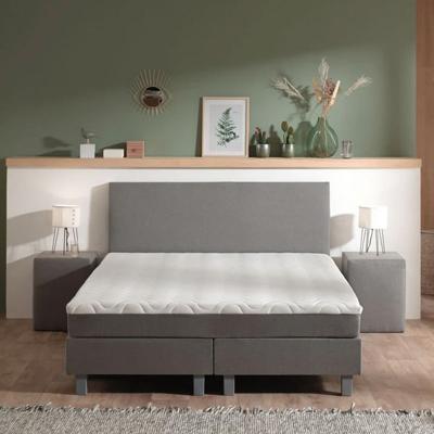 Boxspring Julia Relax 180x220 Cm Grijs Incl. Montage Vlak Dekbed Discounter - Dekbed-Discounter.nl