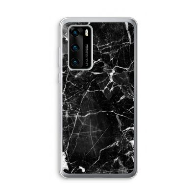 Zwart Marmer 2: Huawei P40 Transparant Hoesje