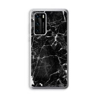 Zwart Marmer 2: Huawei P40 Transparant Hoesje