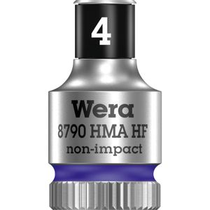 Wera 8790 HMA HF Zyklop Hand- en Machinedop 4mm, met 1/4"-aandrijving, met vasthoudfunctie dopsleutel 4mmx23mm