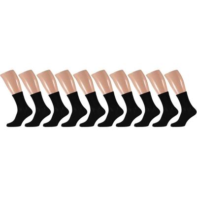 Apollo basic herensokken - zwart - 20x paar - voordeelpak - katoen/polyester