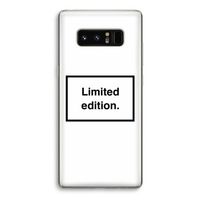 Limited edition: Samsung Galaxy Note 8 Transparant Hoesje