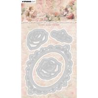 Studio Light • a cat's secret cutting die roses mini-frame