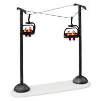 Kerstdorp stoeltjeslift - wintersport - 23 x 7,5 x 22 cm - kunststof/polyresin Kerstdorp stoeltjeslift - wintersport - 23 x 7,5 x 22 cm - kunststof/polyresin