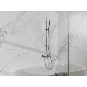 Fortifura Calvi Badkraan - met glijstangset - staafhanddouche - metalen doucheslang - chroom SW767487/SW496810/SW767373/SW720223