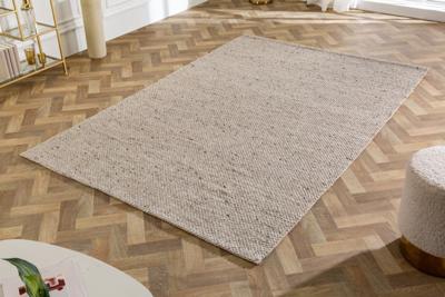 Design Tapijt WOOL 240x160cm zilvergrijs gemaakt van wol - 41717