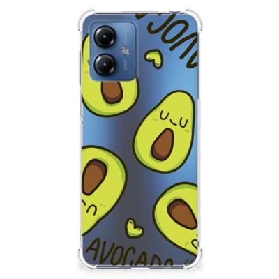 Motorola Moto G14 Stevig | Bumper Hoesje | Avocado Singing