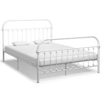 Bedframe metaal wit 160x200 cm - thumbnail