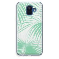 Palmbladeren: Samsung Galaxy A6 (2018) Transparant Hoesje - thumbnail