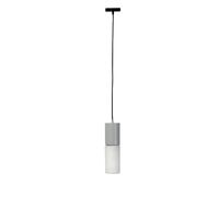 Home sweet home cilinder hanglamp antraciet / wit glas
