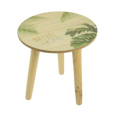 Basic Noor living houten bijzettafel nature home 25 cm