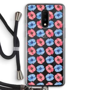 Klaproosjes: OnePlus 7 Transparant Hoesje met koord