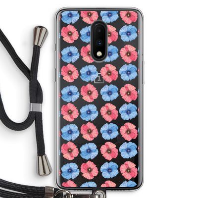 Klaproosjes: OnePlus 7 Transparant Hoesje met koord