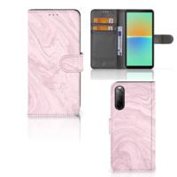 Sony Xperia 10 IV | Bookcase | Marble Pink - Origineel Cadeau Vriendin Sony Xperia 10 IV | Bookcase | Marble Pink - Origineel Cadeau Vriendin