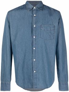 ASPESI chemise boutonnée en jean à poche poitrine - Bleu